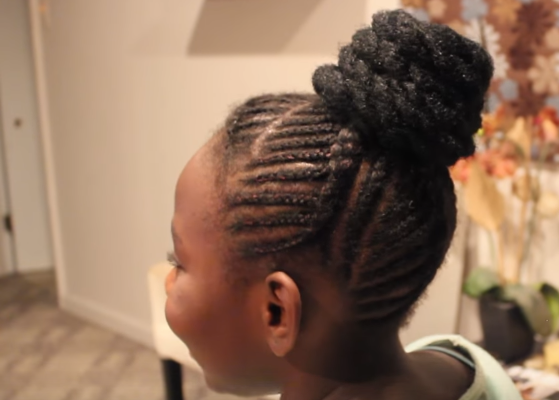 Cornrows & Removable Crochet Braid Ponytail