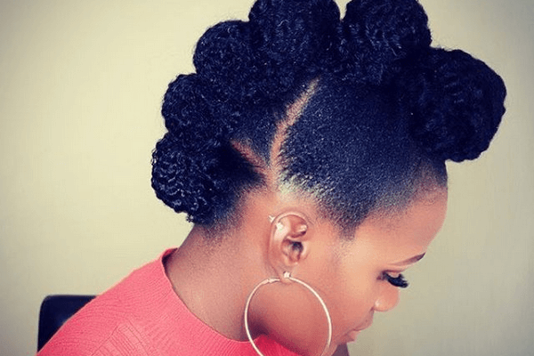 Faux Hawk Updo On Short Natural Hair