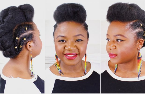 EASY AND SIMPLE 4C NATURAL HAIR STYLE WITH NO EXTENSIONS